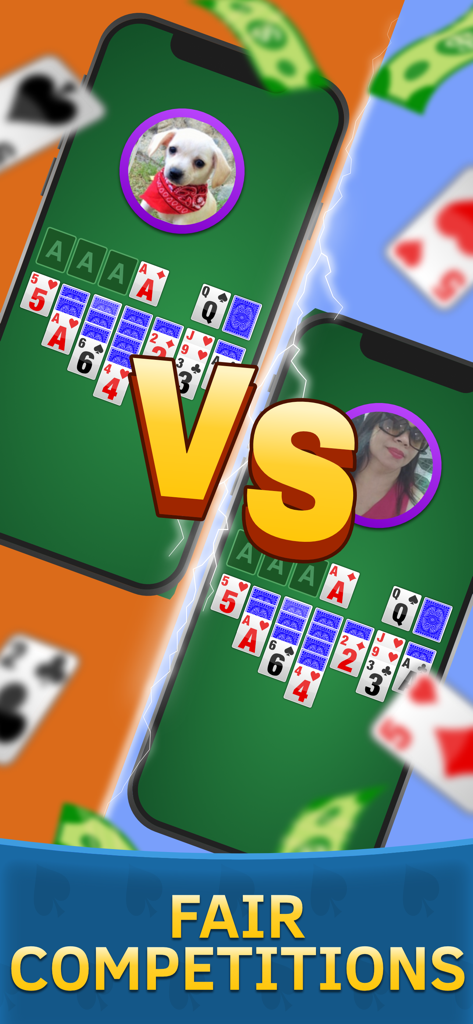Solitaire Nano - Solitaire Nano head to head competition screen showing two players in a versus match