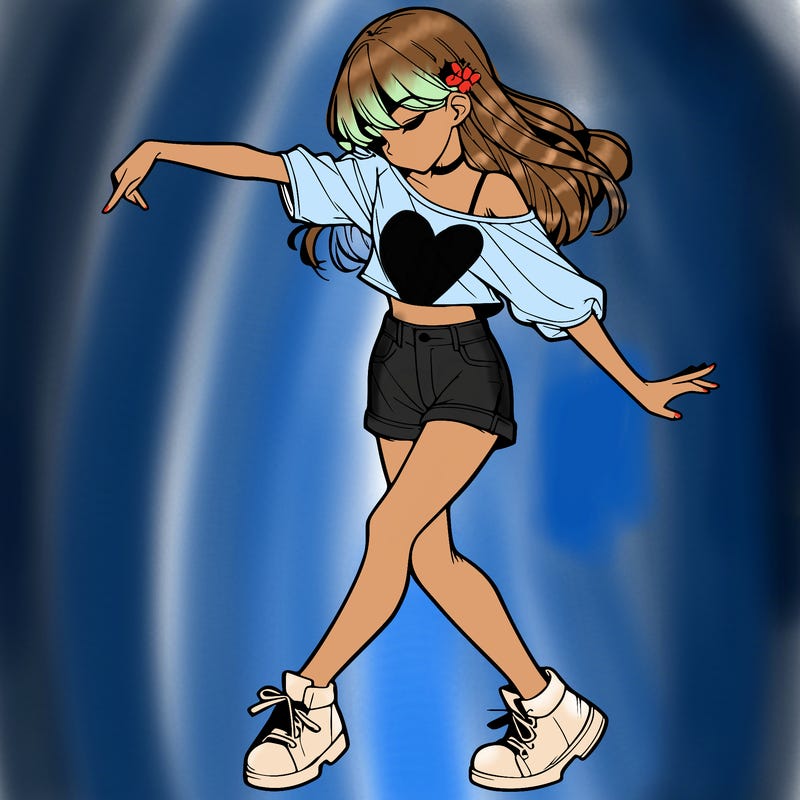realistic girl danceing