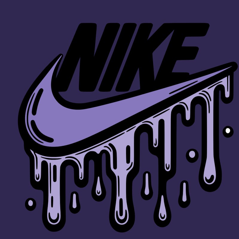 dripping nike logo
