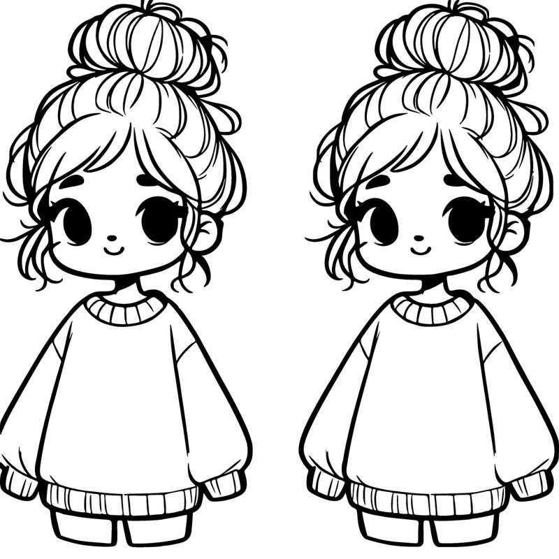 a girl with a messy bun and baggy sweater