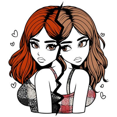 realistic girl split