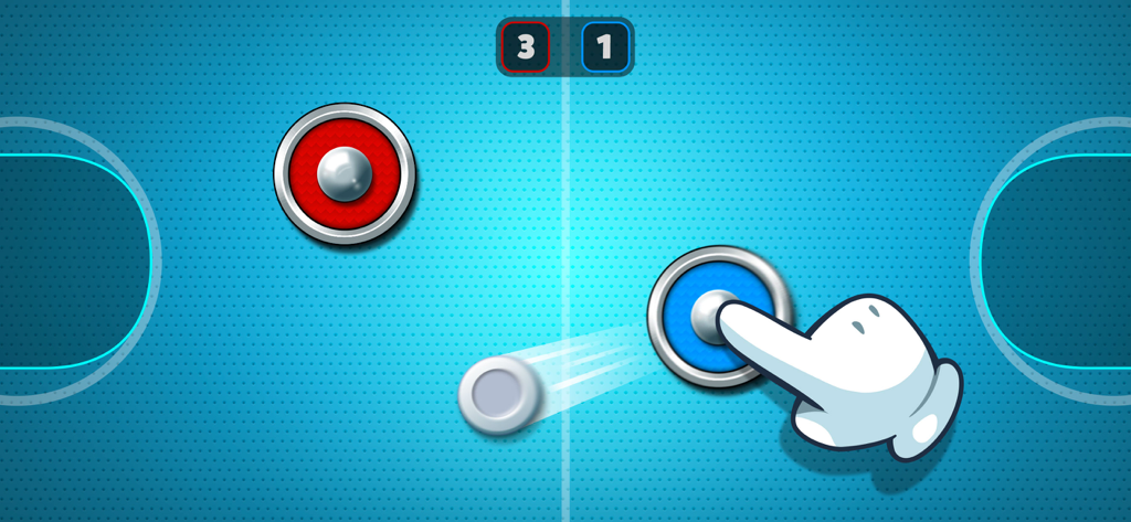 Mind Games for 2 3 4 Player - Air hockey mini game gameplay from Mind Games for 2 3 4 Player app