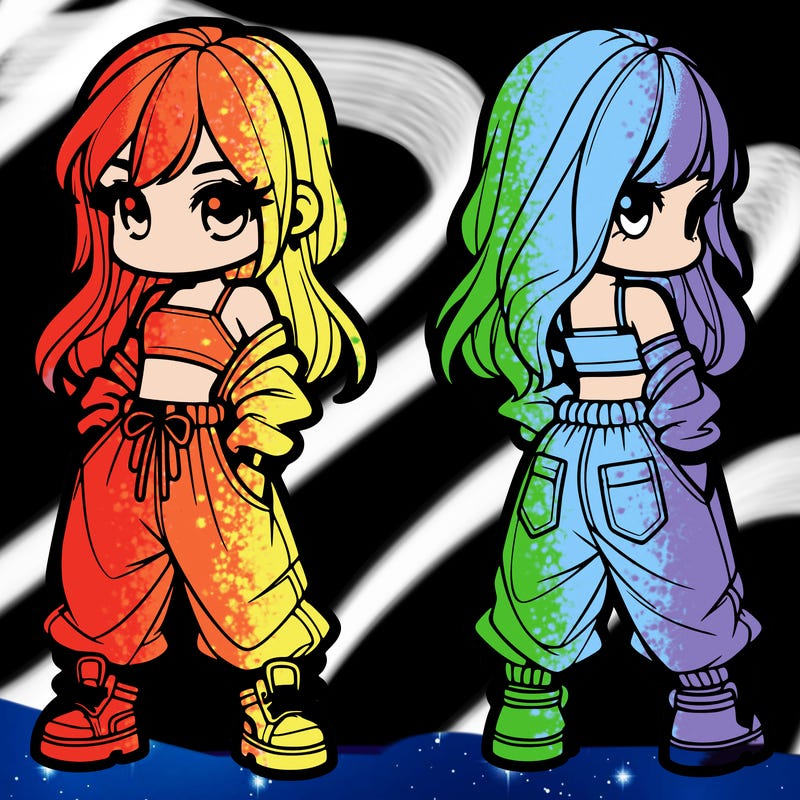 girl in crop top and baggy pants