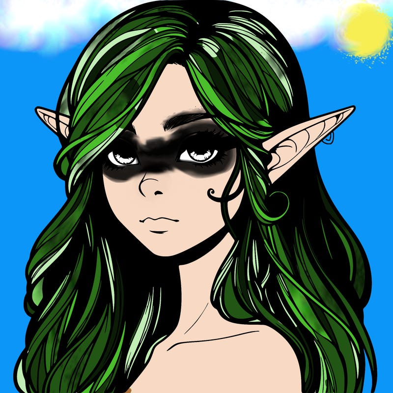 elf girl realistic dark fantasy