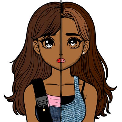 realistic girl split