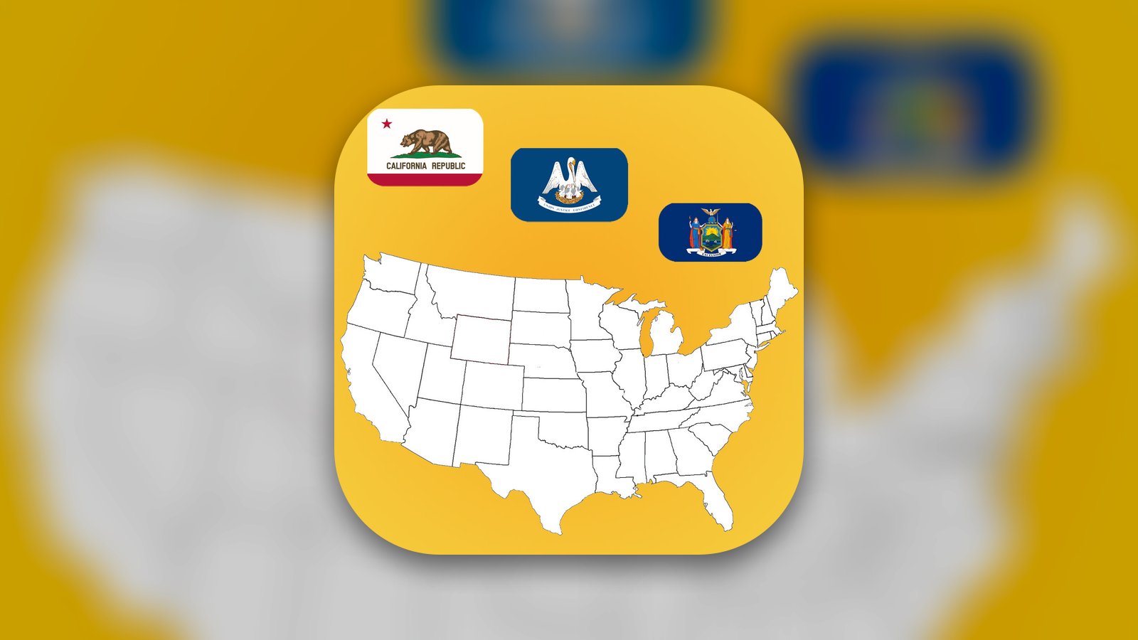 US State Maps and Flags - Education App | MWM