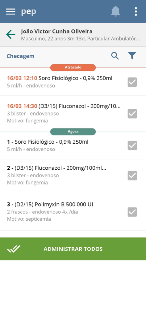 SOULMV PEP - Clinical dashboard for medication administration and bedside patient verification in the SOULMV PEP app