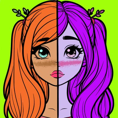realistic girl split