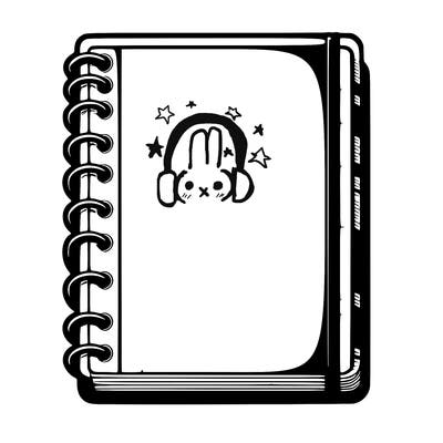 blank, realistic notebook