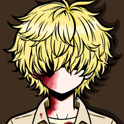 manga boy fluffy hair covering his eyes