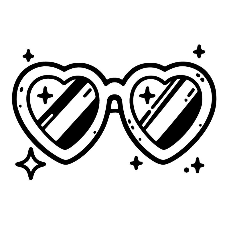 heart shaped glasses