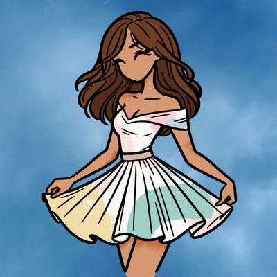 woman in skirt
