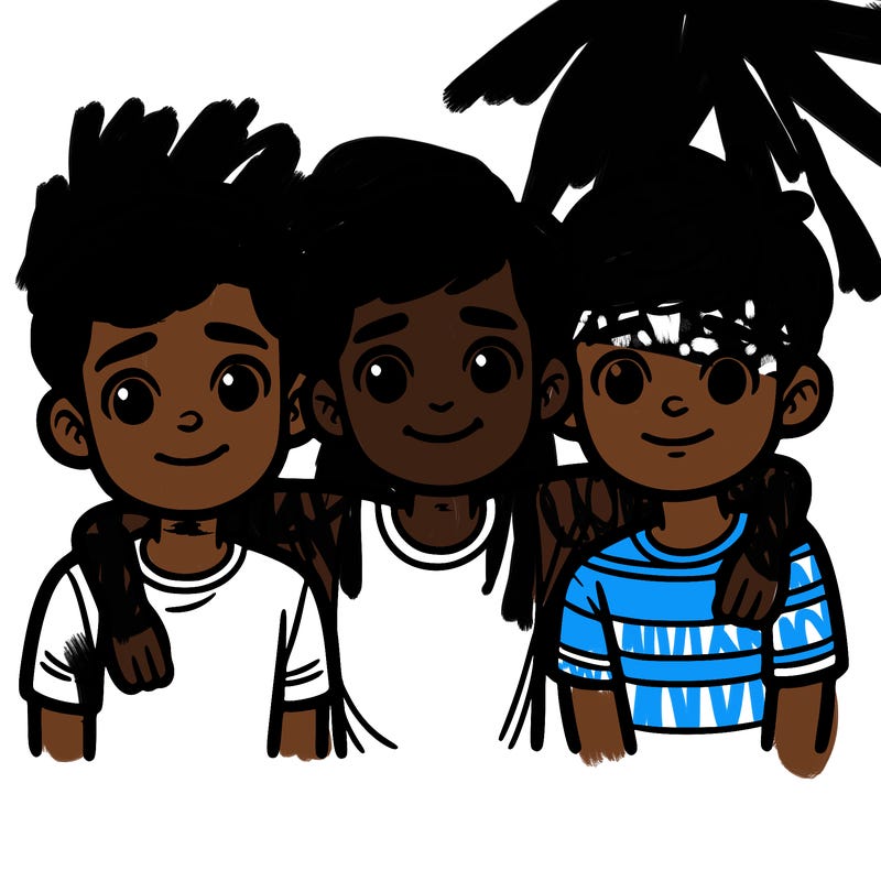 3 boys close