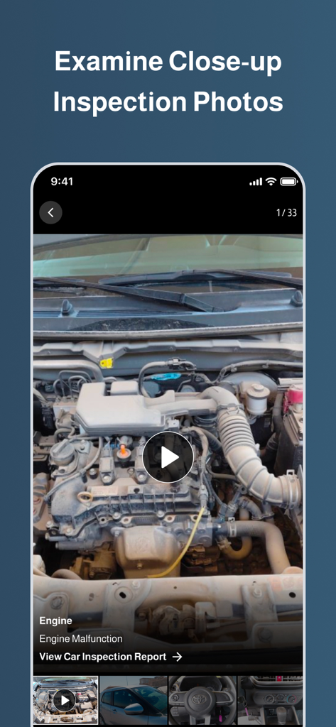 Mazad By Motory - Car Auctions - Nahaufnahme eines Automotors als Teil eines detaillierten Fahrzeuginspektionsberichts