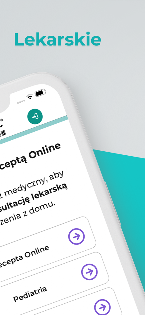 Interface de l'application mobile Receptomat pour les consultations médicales et les prescriptions