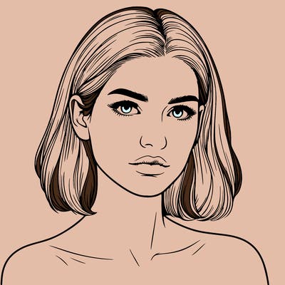 realistic portrait of woman