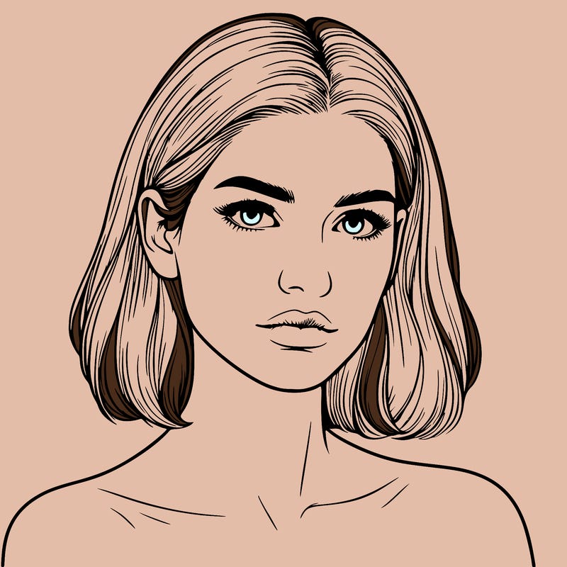 realistic portrait of woman