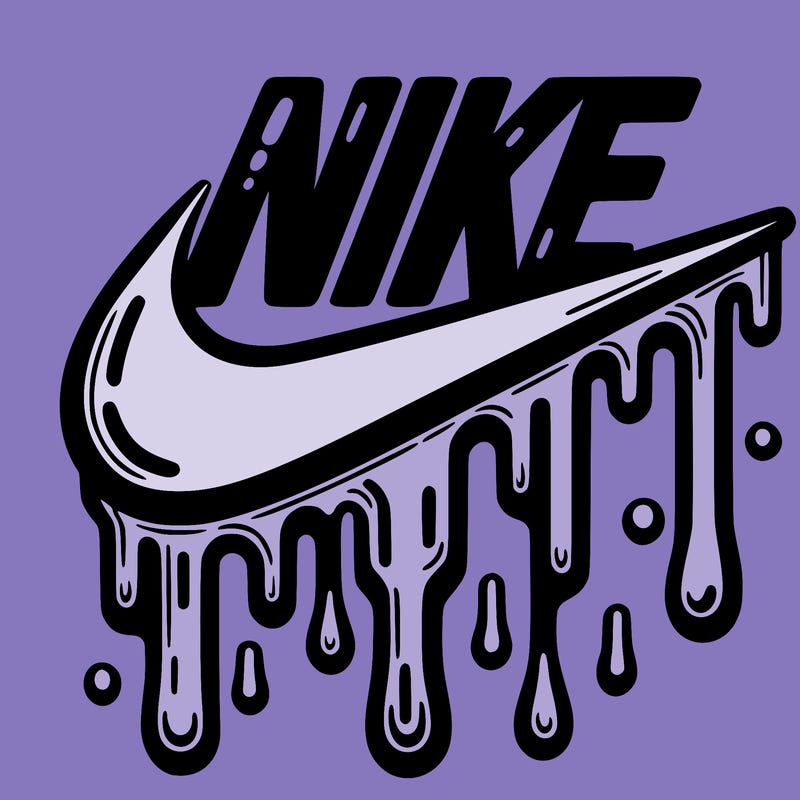 dripping nike logo