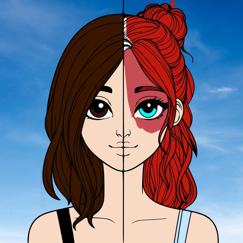 realistic girl split