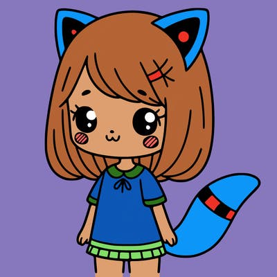 girl with ears and tail