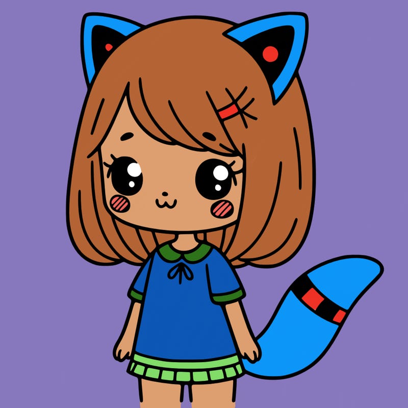 girl with ears and tail