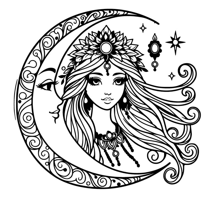 moon goddess realistic