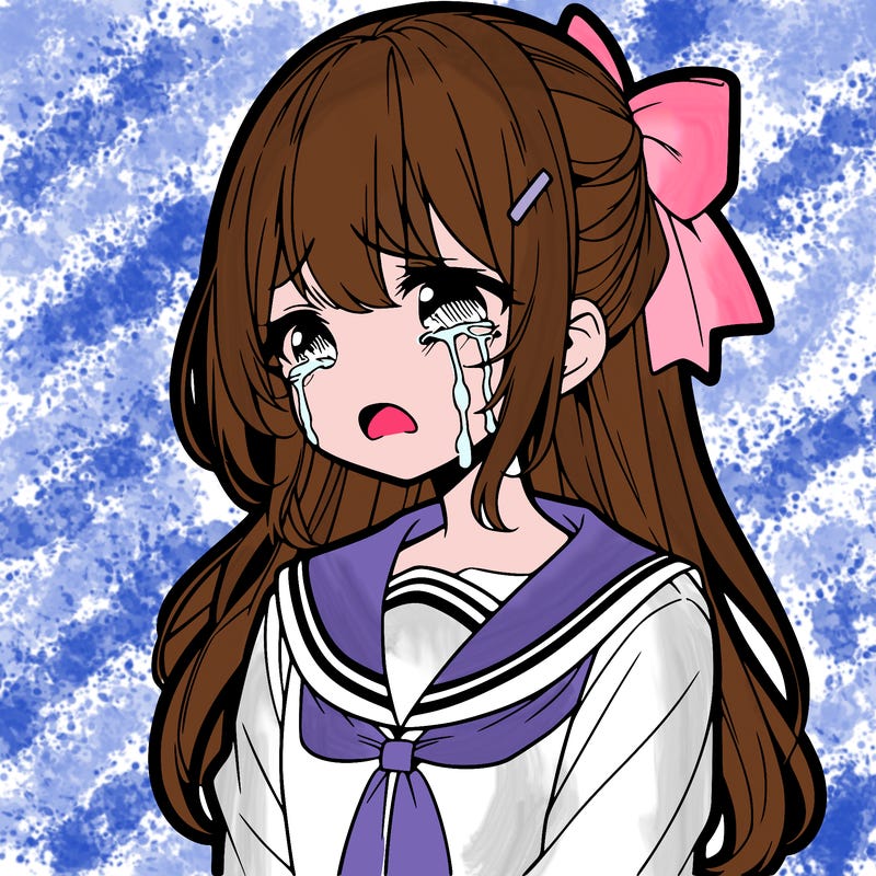 anime girl crying
