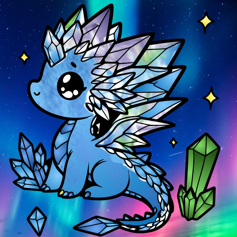 little cute crystal dragon