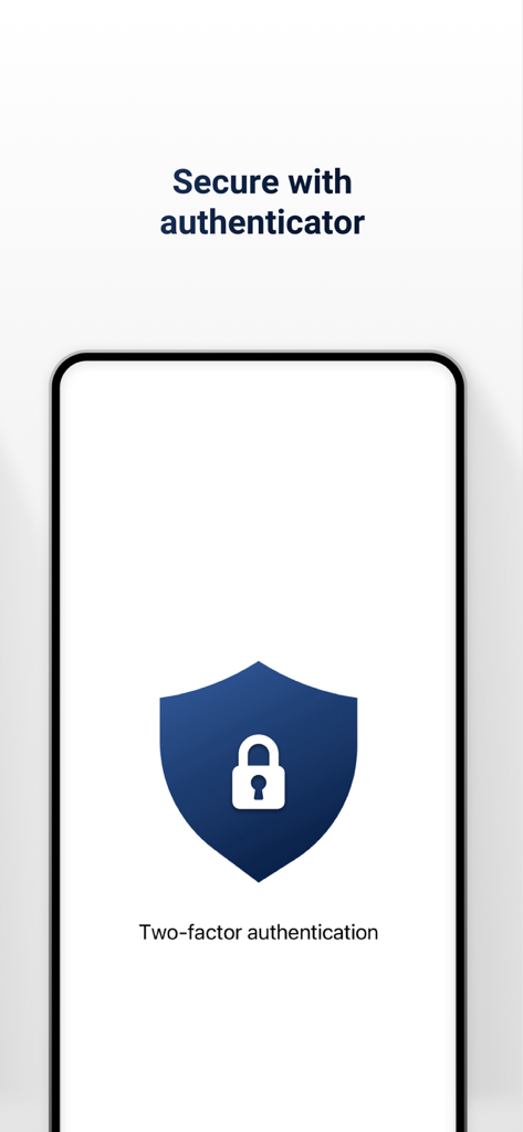 ChatWave app screen showing two-factor authentication security feature with a shield and padlock icon