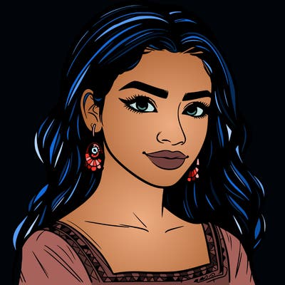 realistic detailed latina woman