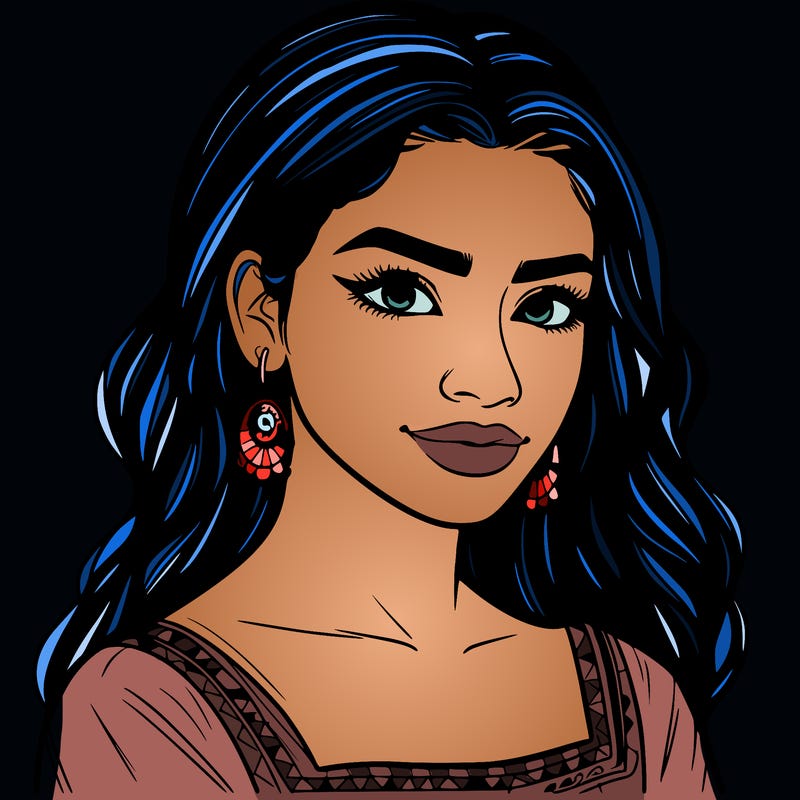 realistic detailed latina woman