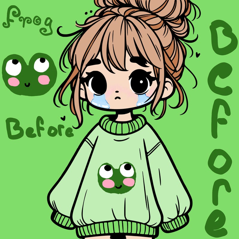 cute girl with baggy jumper and messy bun