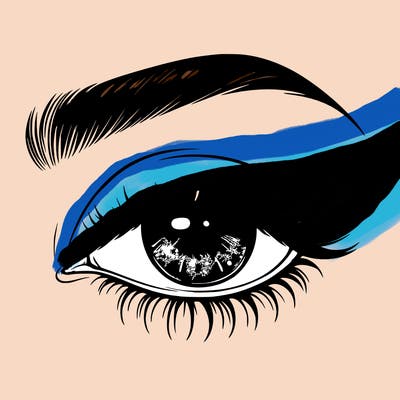 eye closed realistic