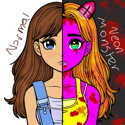 realistic girl split