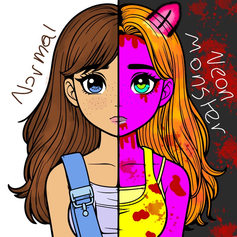 realistic girl split