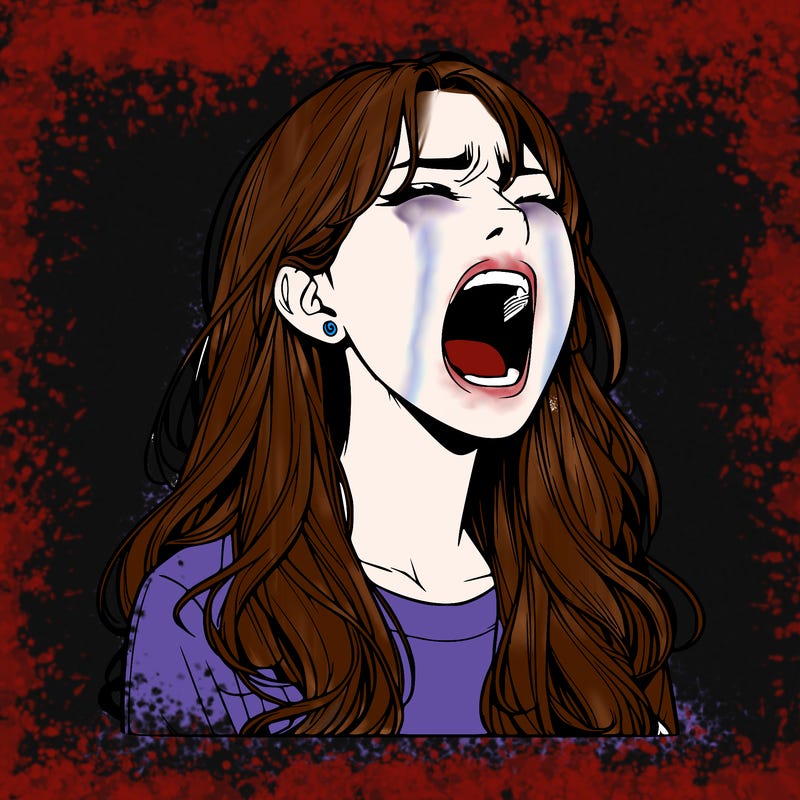 screaming realistic, girl