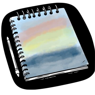 a blank sketch pad