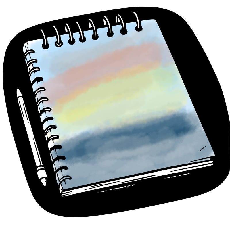 a blank sketch pad
