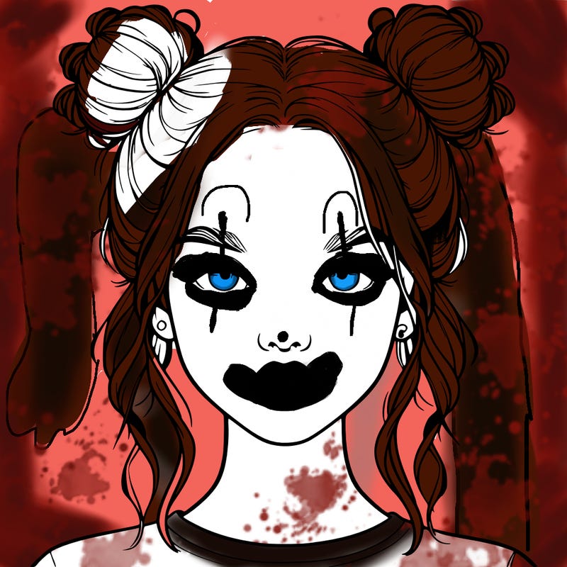 realistic girl with two buns in hair and lips