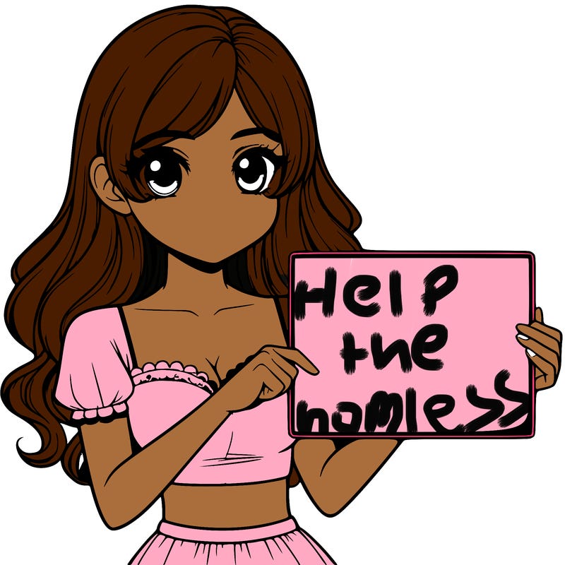 realistic pretty girl holding blank sign