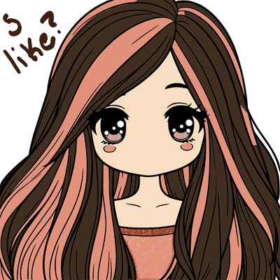 girl with realistic long hair