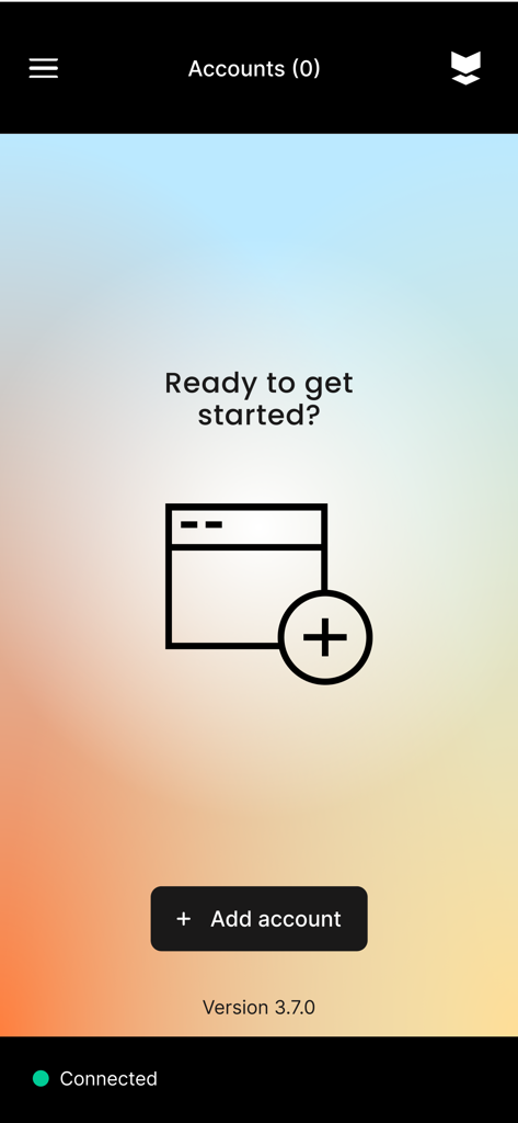 Silverfort - Silverfort Authenticator app interface showing the add account screen for enterprise security setup.