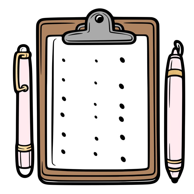 blank clip board with pen