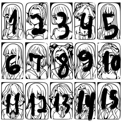 girls that look diffrent anime