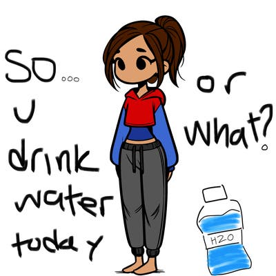 skinny girl in sweatpants