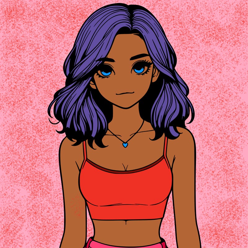 realistic girl with crop top