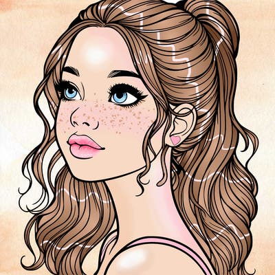 beautiful realistic girl