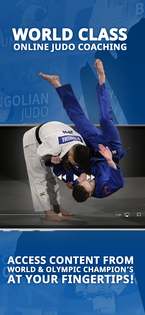 Fighting Films+ - Coaching de judo en ligne de classe mondiale par des champions Olympiques et Mondiaux sur l'application Fighting Films plus
