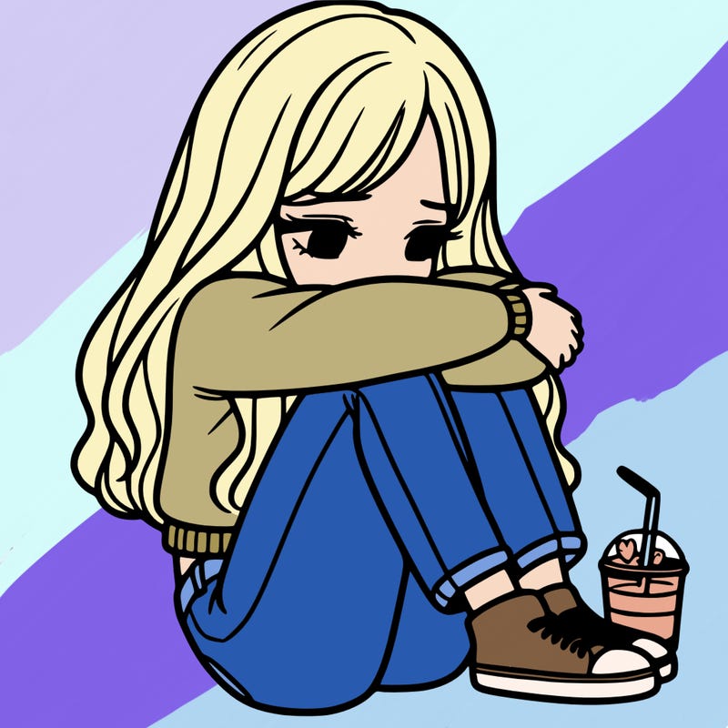 a girl  after a breakup