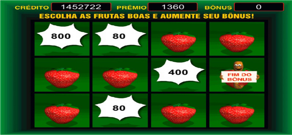 Halloween Slots & Bingo Online - Écran du tour de bonus fraise dans le jeu Halloween Slots and Bingo Online.
